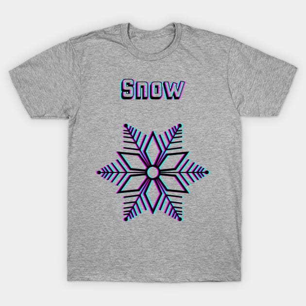 Snowflake Glitch T-Shirt by DyrkWyst